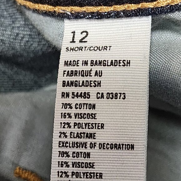 American Eagle Dark Wash Stretch Denim Mid Rise Kick Boot Jeans - Picture 8 of 9